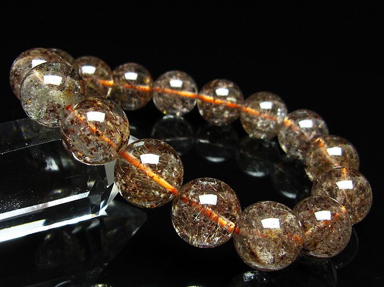 ガーデン水晶 ルチル入り ブレスレット 13mm [t50-10464] 1枚目
