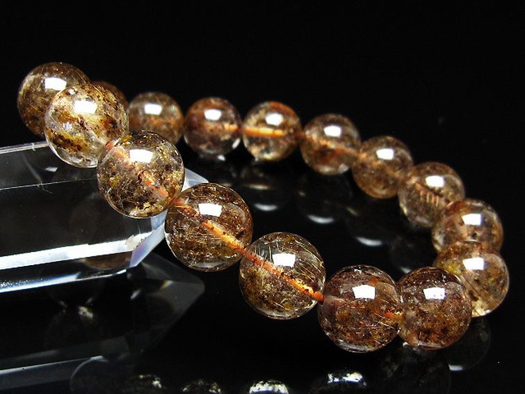ガーデン水晶 ルチル入り ブレスレット 12mm [t50-10488] 1枚目