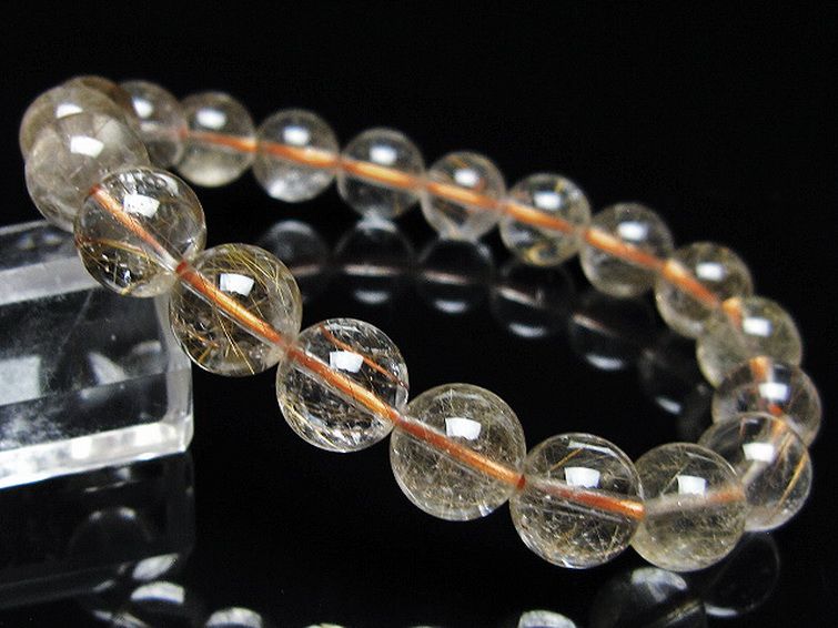 金針ルチル水晶 ブレスレット 10mm [t50-10523] 1枚目
