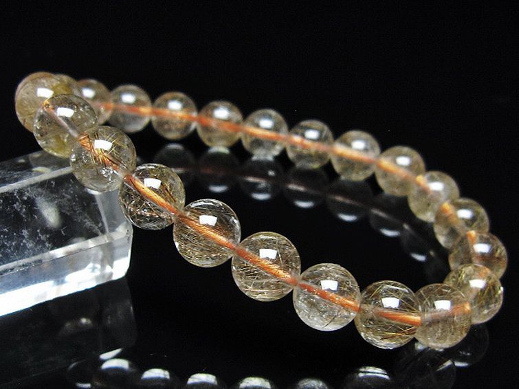 金針ルチル水晶 ブレスレット 8mm [t50-10566] 1枚目
