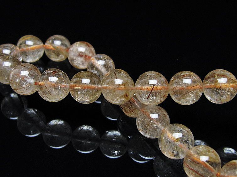 金針ルチル水晶 ブレスレット 8mm [t50-10574] 2枚目