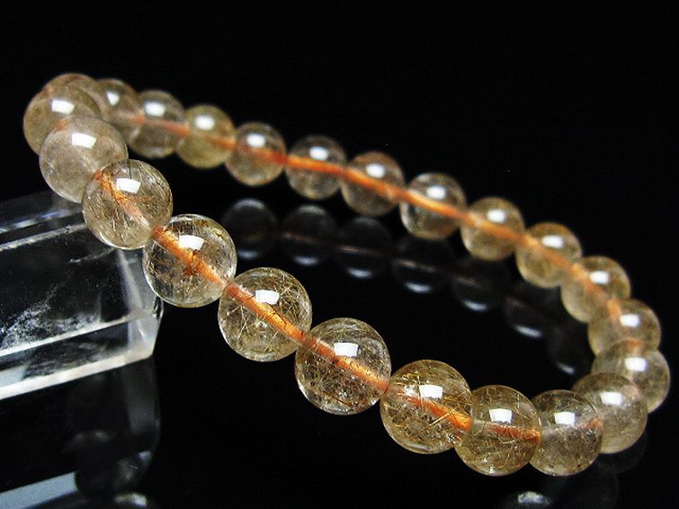 金針ルチル水晶 ブレスレット 8mm [t50-10717] 1枚目