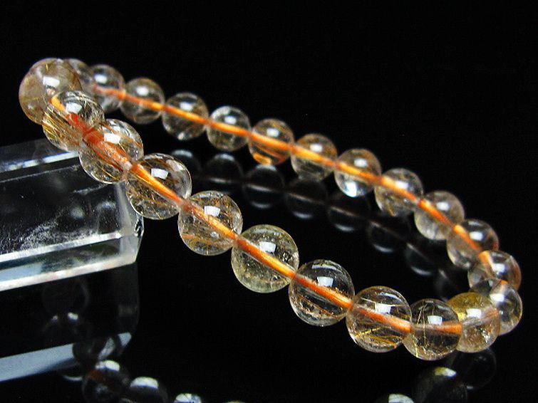 金針ルチル水晶 ブレスレット 8mm [t50-10724] 1枚目