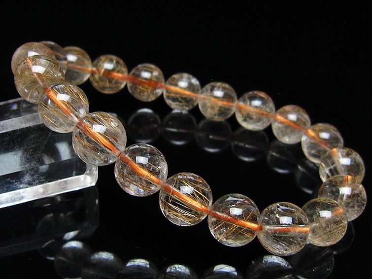 金針ルチル水晶 ブレスレット 10mm [t50-10735] 1枚目
