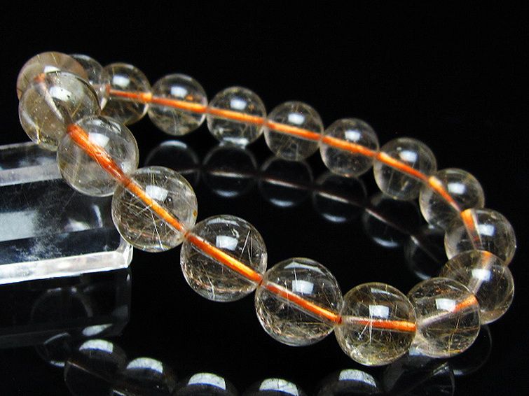 金針ルチル水晶 ブレスレット 12mm [t50-10751] 1枚目