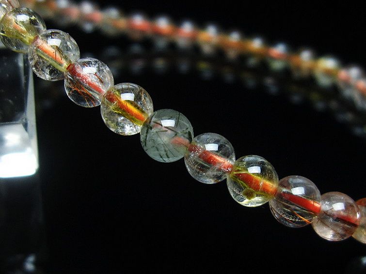 金針ルチル水晶 ブレスレット 5mm [t50-8420] 3枚目