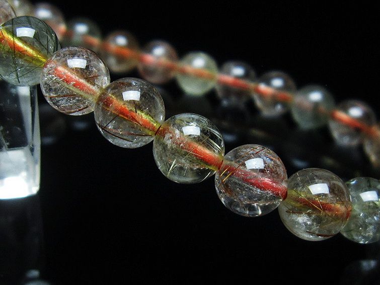 金針ルチル水晶 ブレスレット 7mm [t50-8423] 3枚目
