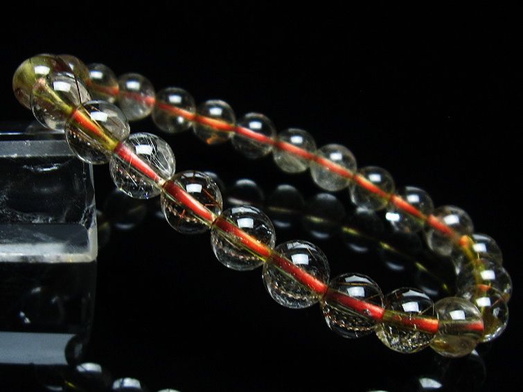 金針ルチル水晶 ブレスレット 8mm [t50-8603] 1枚目