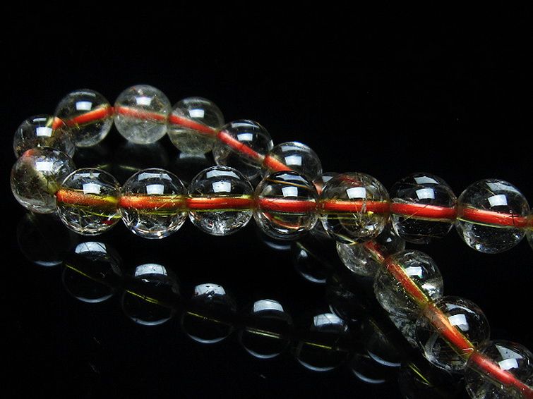 金針ルチル水晶 ブレスレット 8mm [t50-8603] 2枚目