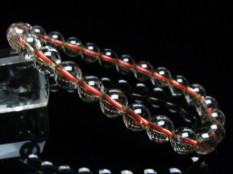 金針ルチル水晶 ブレスレット 7mm [t50-8617] 1枚目