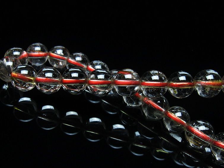 金針ルチル水晶 ブレスレット 7mm [t50-8617] 2枚目