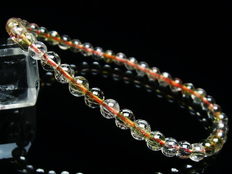 金針ルチル水晶 ブレスレット 5mm [T50-8960] 1枚目
