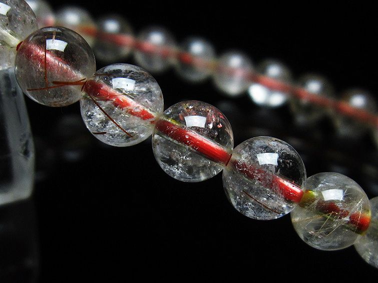 金針ルチル水晶 ブレスレット 7mm [t50-8967] 3枚目