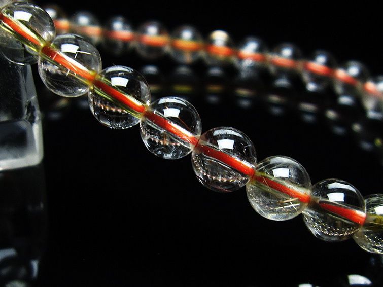 金針ルチル水晶 ブレスレット 6mm [t50-9051] 3枚目