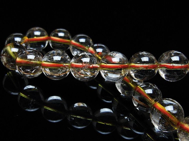 金針ルチル水晶 ブレスレット 9mm [t50-9347] 2枚目