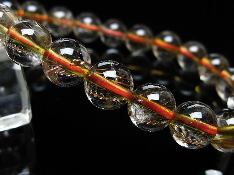 金針ルチル水晶 ブレスレット 9mm [t50-9347] 3枚目