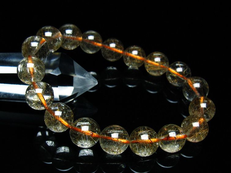 ガーデン水晶 ルチル入り  ブレスレット 11mm [T50-9526] 1枚目