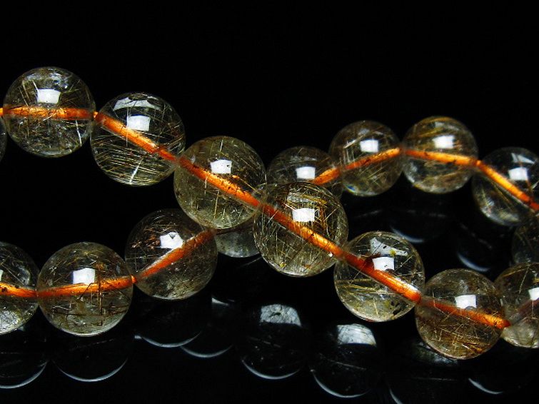 ガーデン水晶 ルチル入り  ブレスレット 11mm [T50-9526] 2枚目