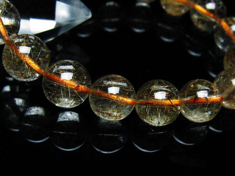 ガーデン水晶 ルチル入り  ブレスレット 11mm [T50-9526] 3枚目