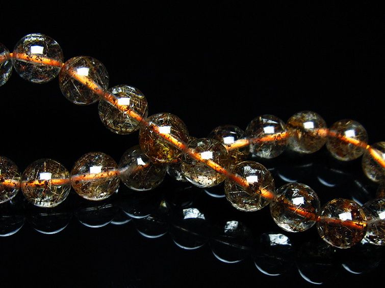 ガーデン水晶 ルチル入り  ブレスレット 8mm [T50-9543] 2枚目