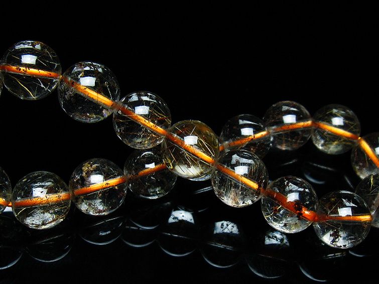 ガーデン水晶 ルチル入り  ブレスレット 10mm [T50-9604] 2枚目