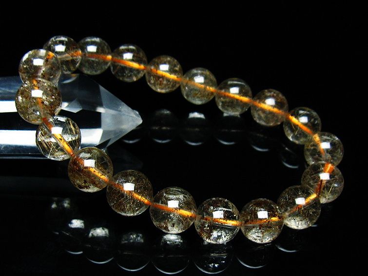 ガーデン水晶 ルチル入り ブレスレット 11mm [t50-9606] 1枚目