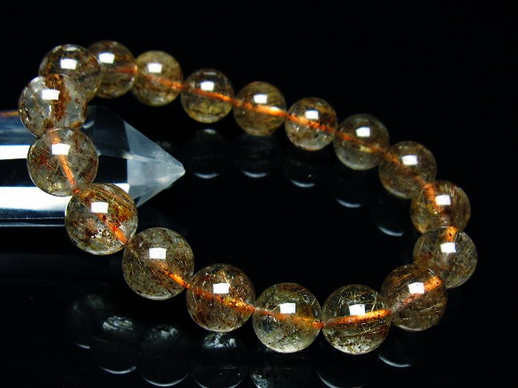 ガーデン水晶 ルチル入り ブレスレット 12mm [t50-9609] 1枚目