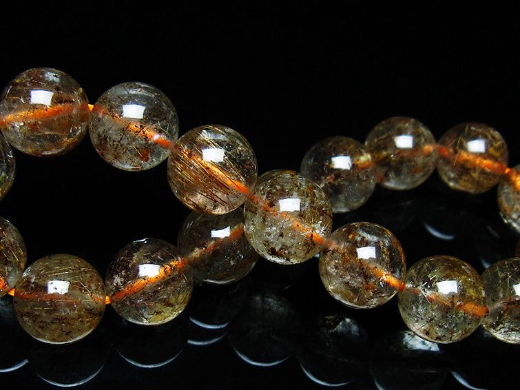 ガーデン水晶 ルチル入り ブレスレット 12mm [t50-9609] 2枚目