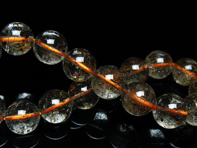 ガーデン水晶 ルチル入り  ブレスレット 12mm [T50-9620] 2枚目