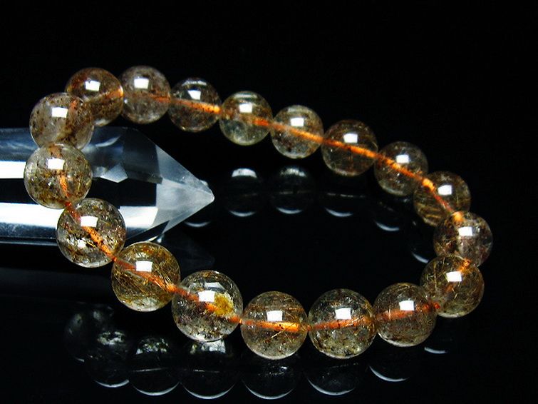 ガーデン水晶 ルチル入り ブレスレット 11mm [t50-9623] 1枚目