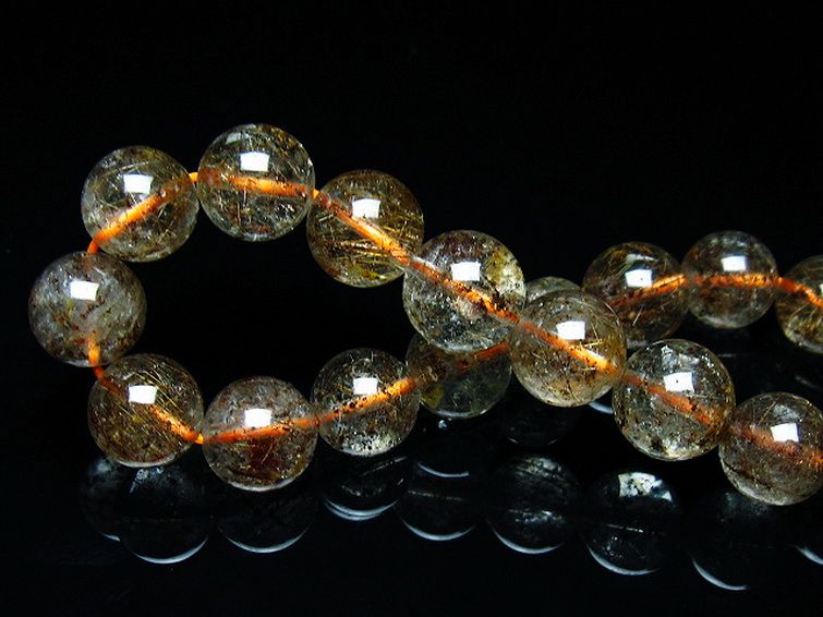 ガーデン水晶 ルチル入り ブレスレット 11mm [t50-9623] 2枚目