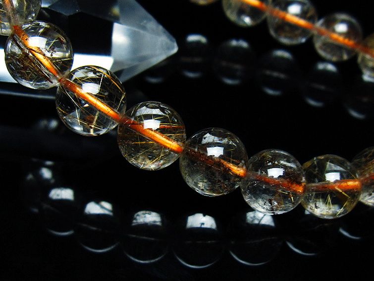 ガーデン水晶 ルチル入り  ブレスレット 9mm [T50-9628] 3枚目