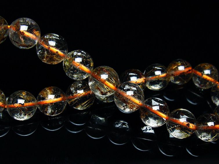 ガーデン水晶 ルチル入り  ブレスレット 8mm [T50-9629] 2枚目