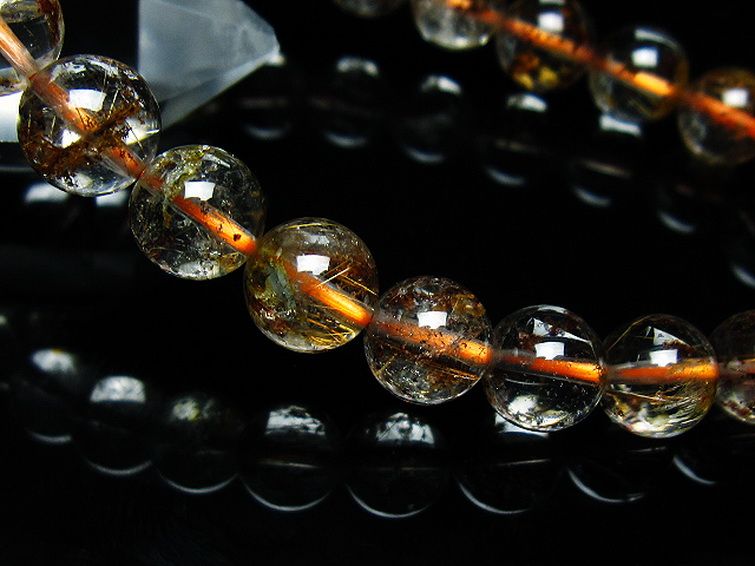 ガーデン水晶 ルチル入り  ブレスレット 8mm [T50-9629] 3枚目