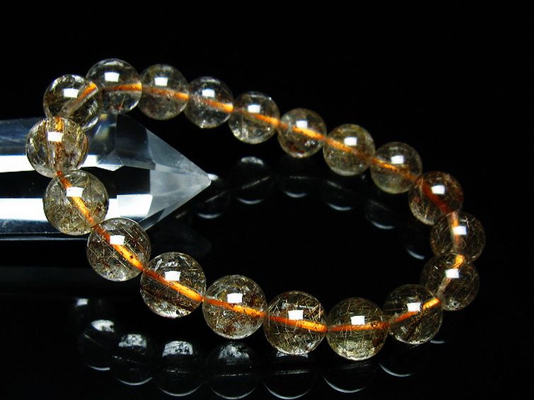 ガーデン水晶 ルチル入り  ブレスレット 10mm [T50-9638] 1枚目