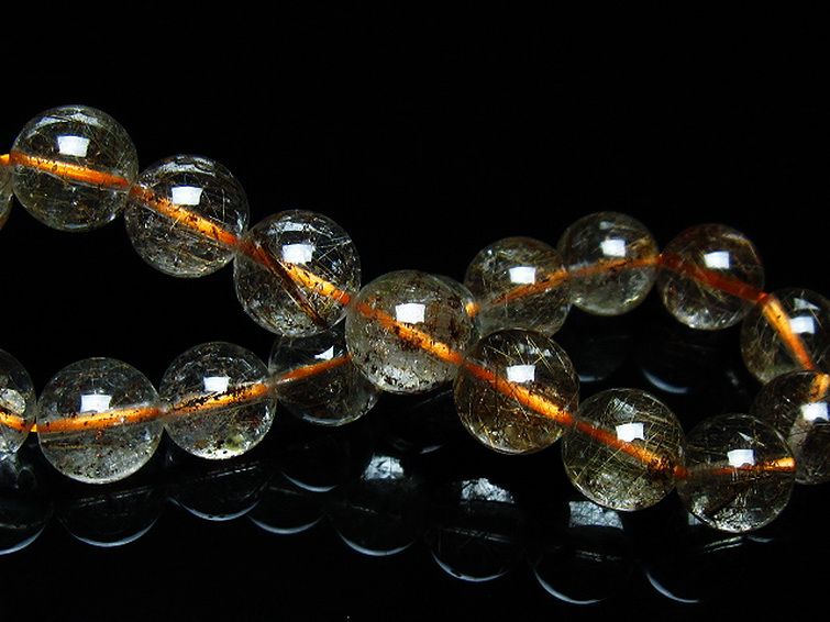 ガーデン水晶 ルチル入り  ブレスレット 10mm [T50-9638] 2枚目