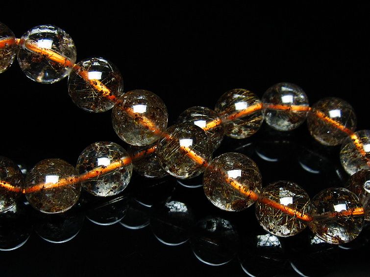 ガーデン水晶 ルチル入り  ブレスレット 9mm [T50-9639] 2枚目