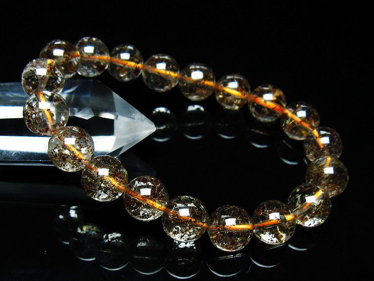 ガーデン水晶 ルチル入り  ブレスレット 10mm [T50-9640] 1枚目