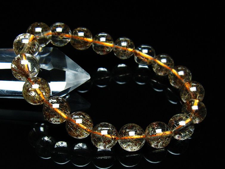 ガーデン水晶 ルチル入り ブレスレット 11mm [t50-9644] 1枚目