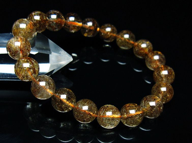 ガーデン水晶 ルチル入り  ブレスレット 10mm [T50-9662] 1枚目