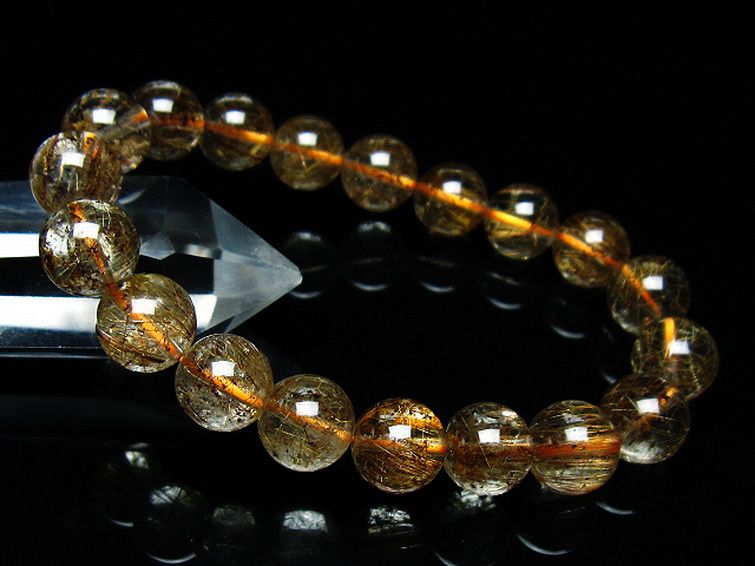 ガーデン水晶 ルチル入り  ブレスレット 10mm [T50-9665] 1枚目