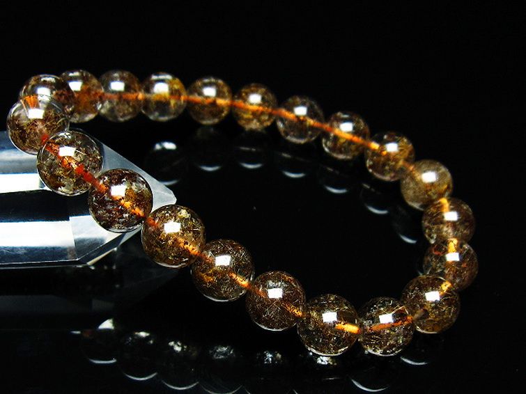 ガーデン水晶 ルチル入り ブレスレット 9mm [t50-9666] 1枚目