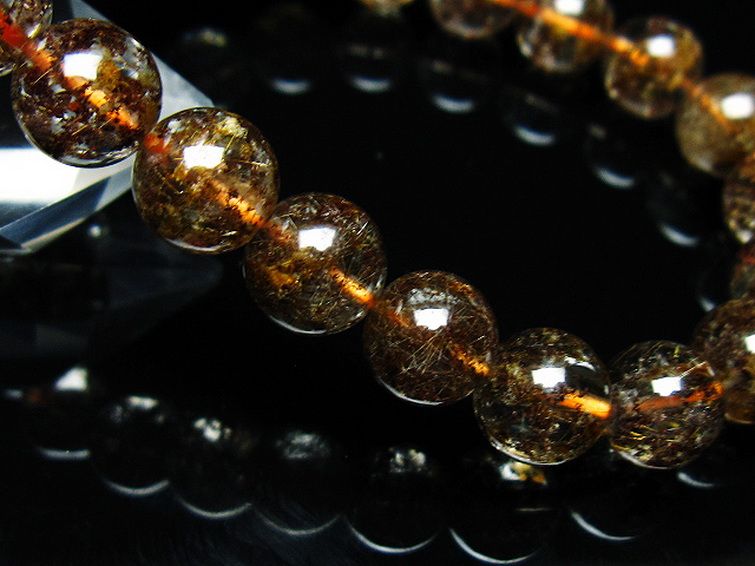 ガーデン水晶 ルチル入り ブレスレット 9mm [t50-9666] 3枚目