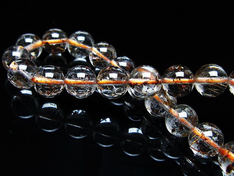 金針ルチル水晶 ブレスレット 8mm [t50-9832] 2枚目