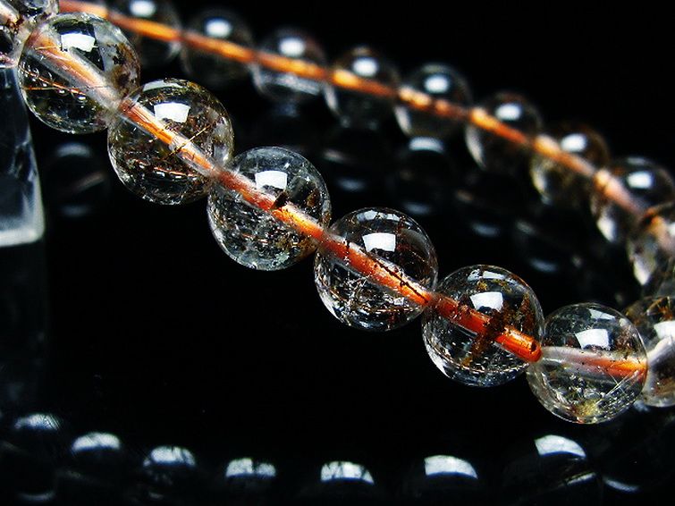 金針ルチル水晶 ブレスレット 8mm [t50-9832] 3枚目