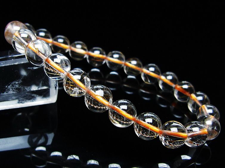 金針ルチル水晶 ブレスレット 8mm [t50-9851] 1枚目