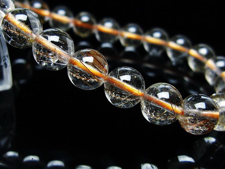 金針ルチル水晶 ブレスレット 8mm [t50-9852] 3枚目