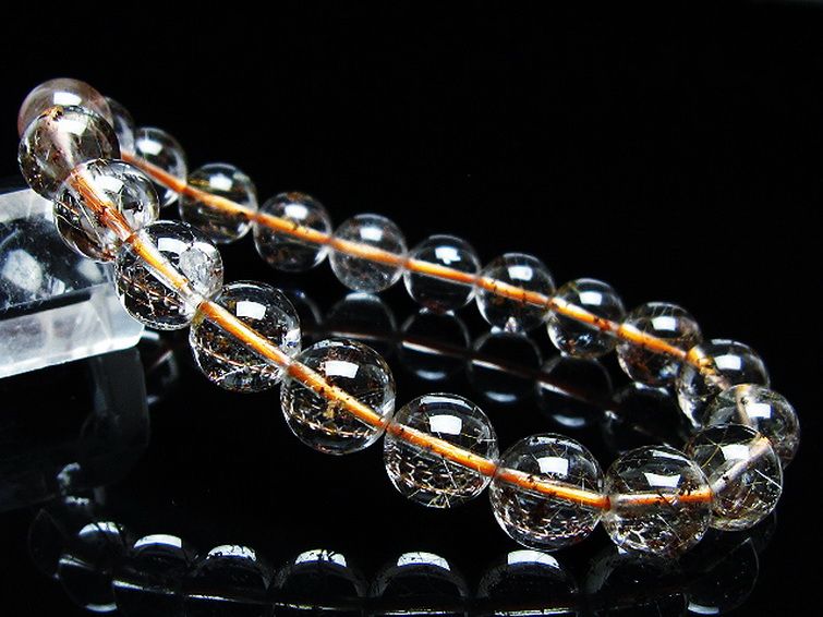 金針ルチル水晶 ブレスレット 9mm [t50-9925] 1枚目