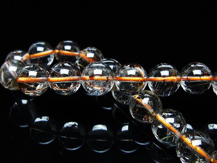 金針ルチル水晶 ブレスレット 9mm [t50-9925] 2枚目