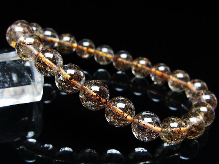 金針ルチル水晶 ブレスレット 9mm [t50-9927] 1枚目